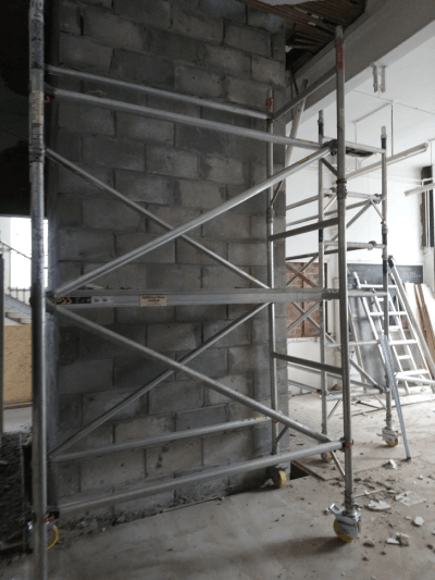 The lift shaft installed during refurbishment