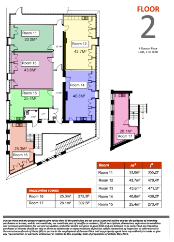 Second floor plan of Duncan Place Community Hub