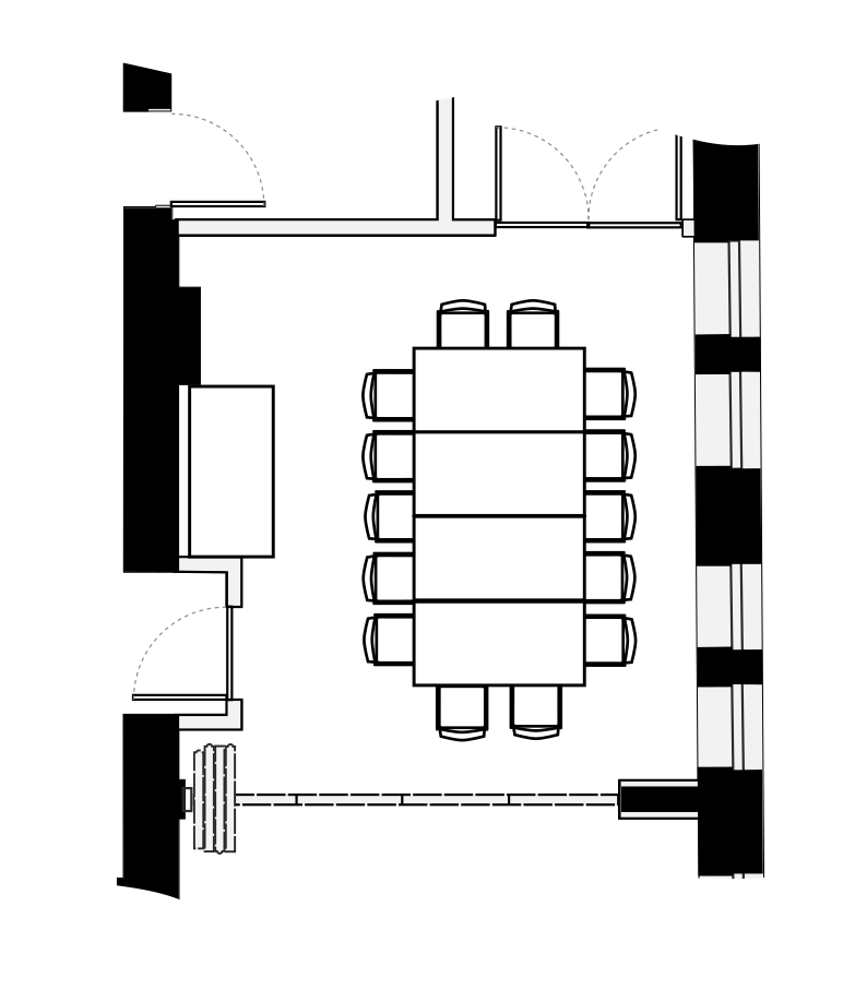 Wee Links — Boardroom style floorplan