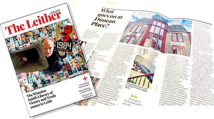 The Leither Magazine cover featuring Duncan Place